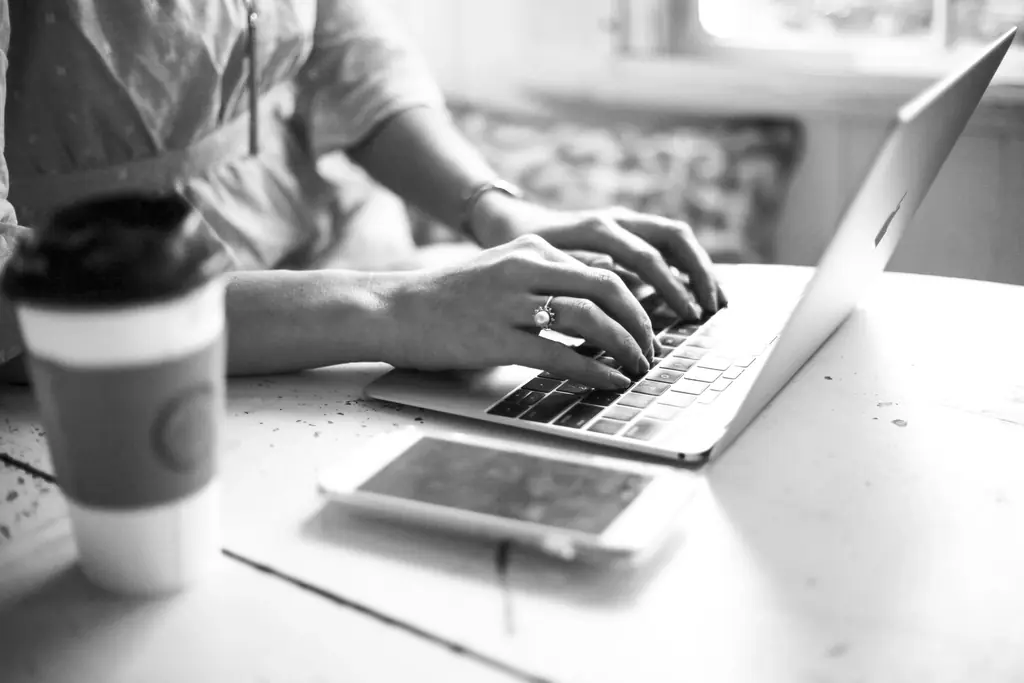 Laptop typing