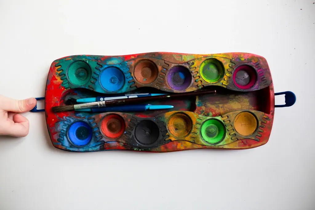 Paint brushes palette