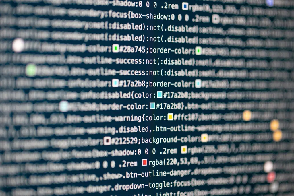 Computer code screen