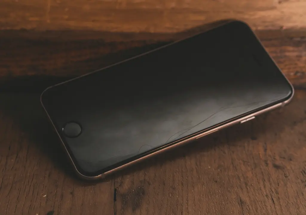 Smartphone on table
